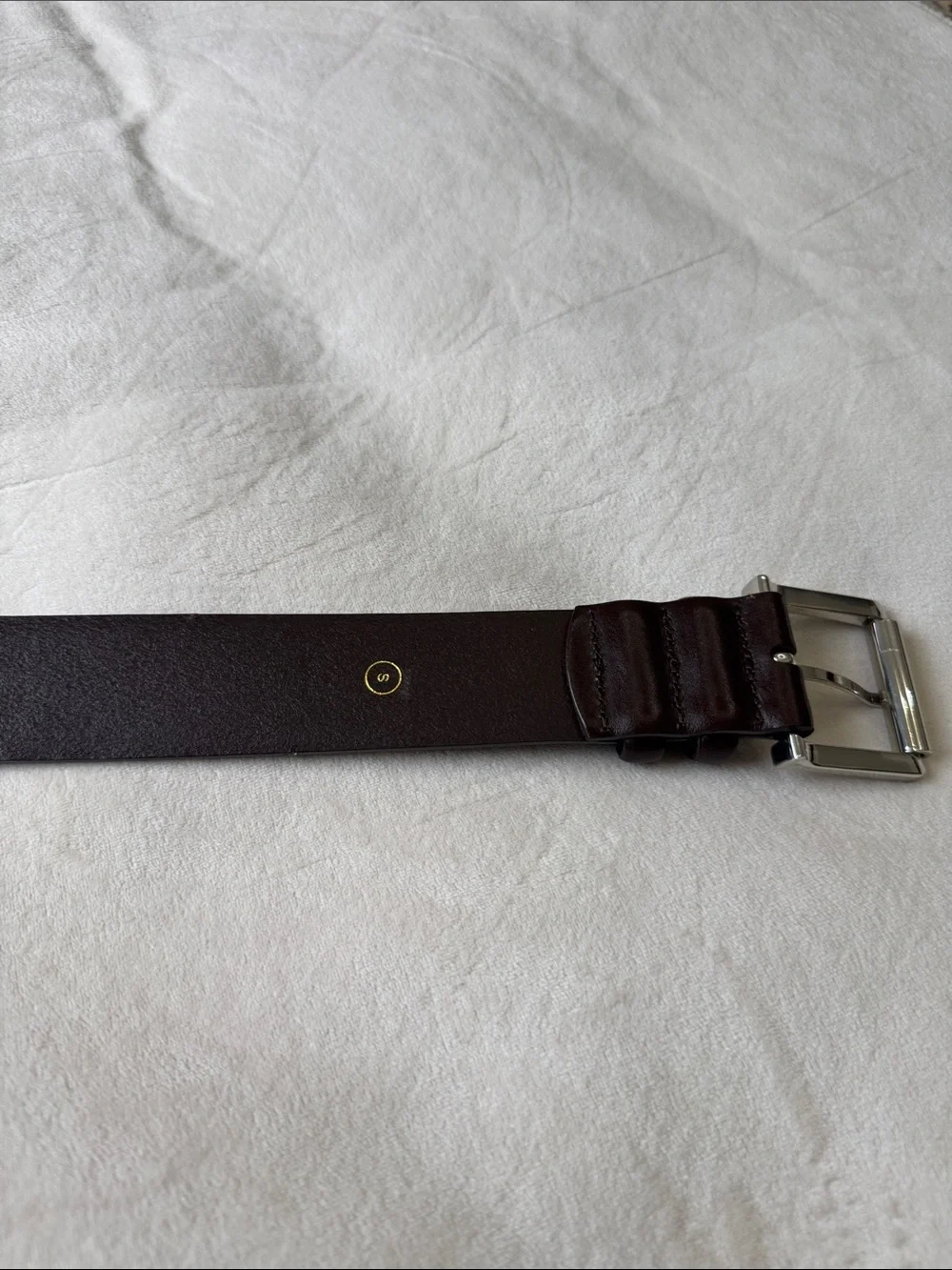 J.Crew Women's Wide belt in studded Italian leather Sz S $98 Milan Brown